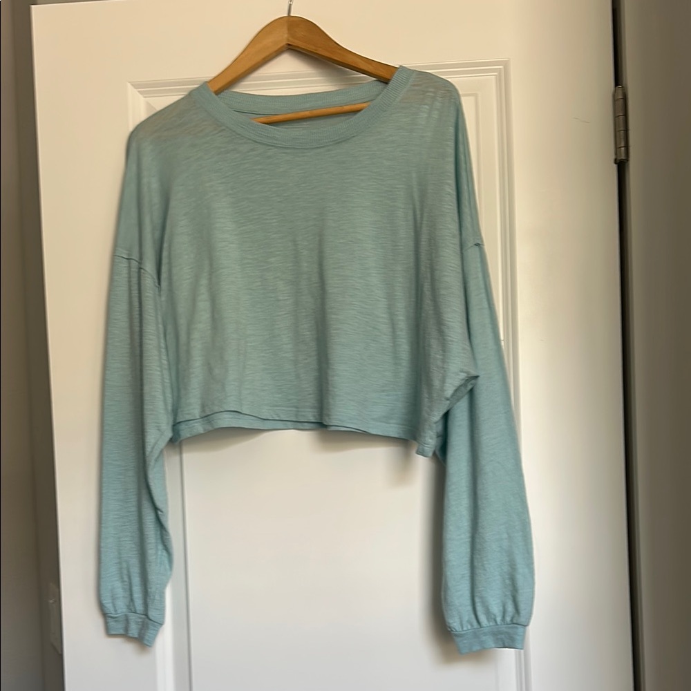 Z Supply Turn It Up Long Sleeve Top Active wear Oceania Color Size M
